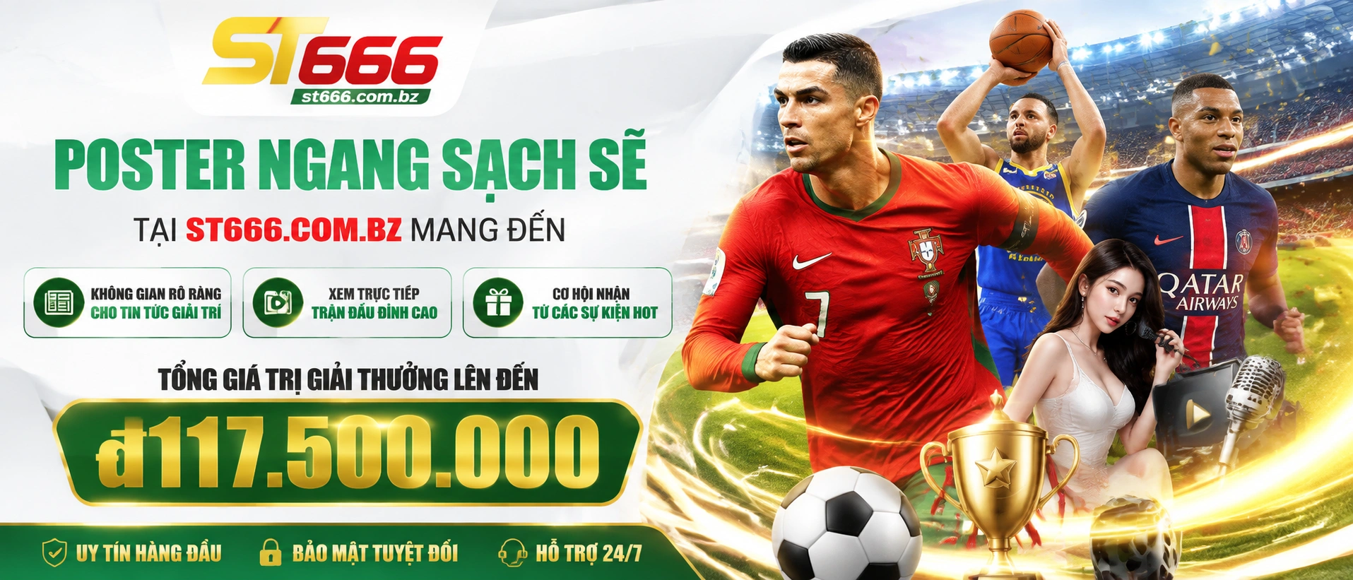 Giao diện st666.com.bz trên homepage