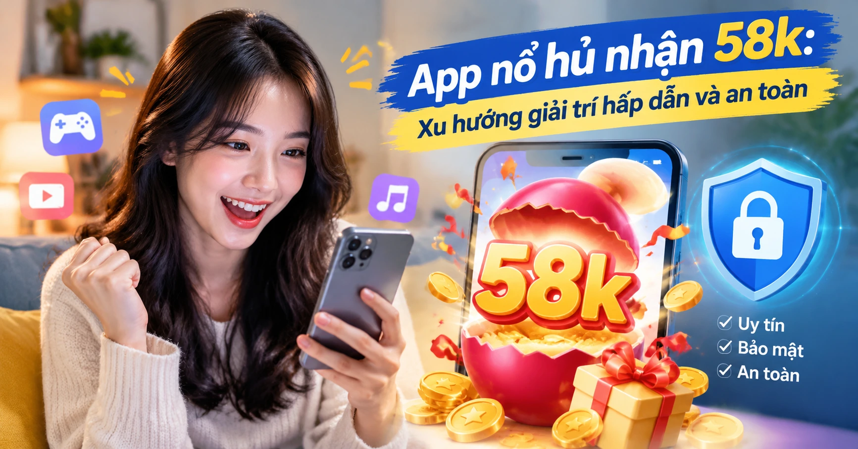 App nổ hủ nhận 58k: Xu hướng giải trí hấp dẫn và an toàn - image 2